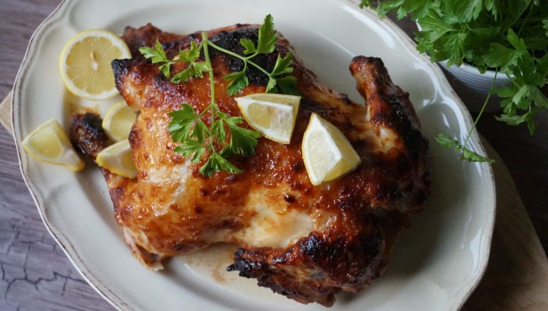 Pieczony kurczak miodowo-musztardowy