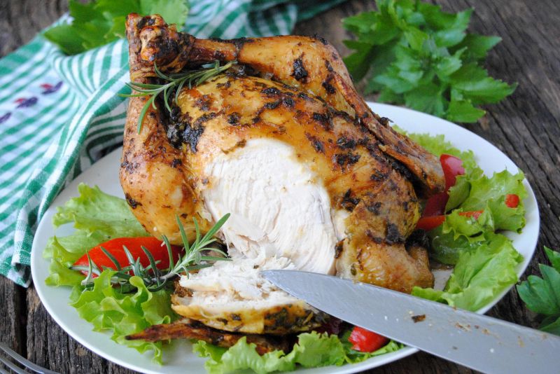 Pieczony kurczak w lubczyku Pieczony kurczak w lubczyku