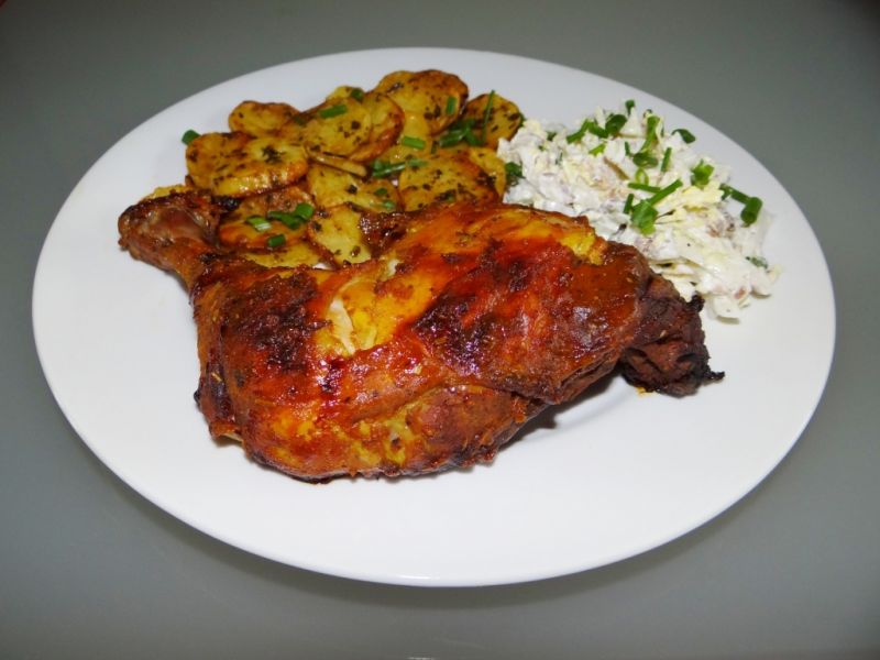 Pieczony kurczak w marynacie musztardowo-miodowej