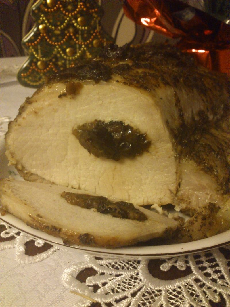 Pieczony schab śliwkowy