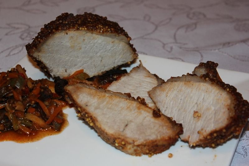 Pieczony schab w ziołach  Pieczony schab w ziołach