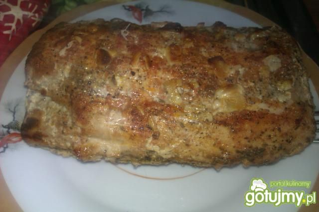 Pieczony schab  z czosnkiem