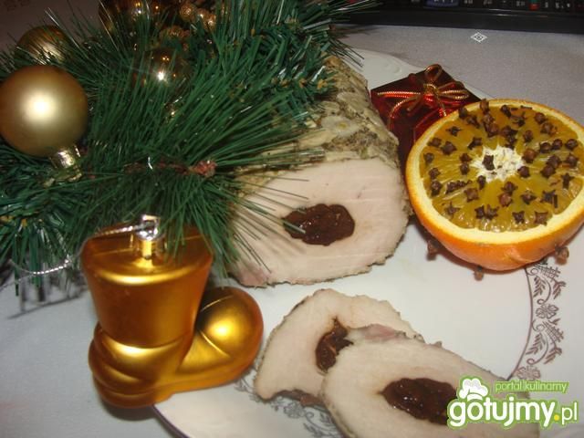 Pieczony schab ze śliwką Pieczony schab ze śliwką