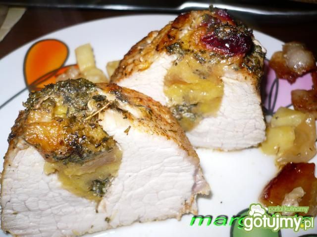 Pieczony schab ze śliwką Pieczony schab ze śliwką