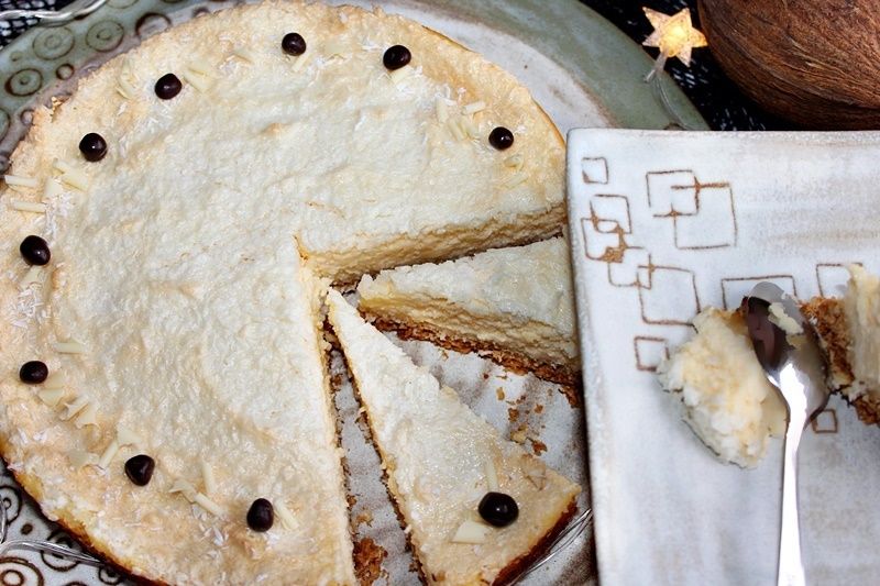 Pieczony sernik kokosowy Pieczony sernik kokosowy