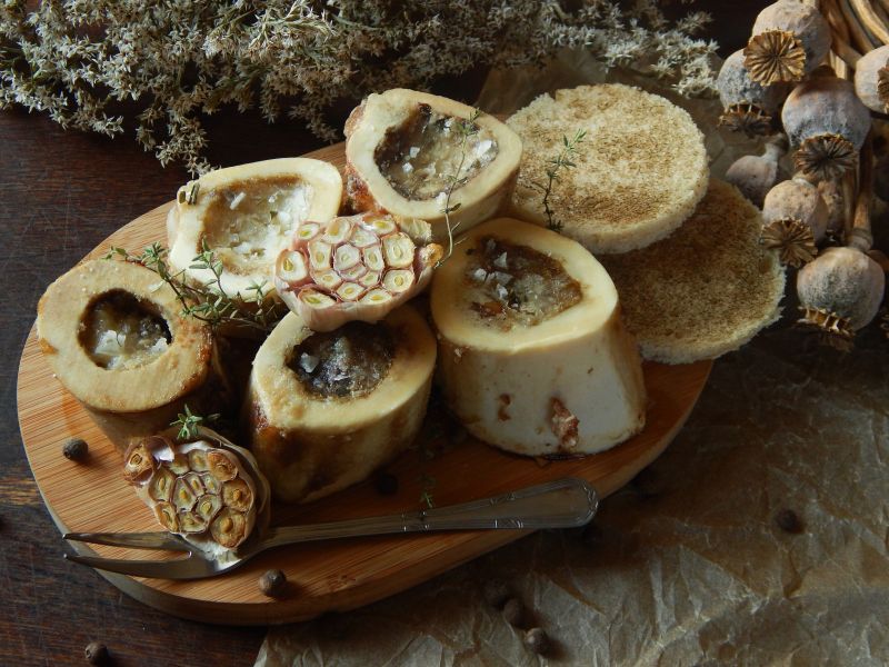 Pieczony szpik wołowy