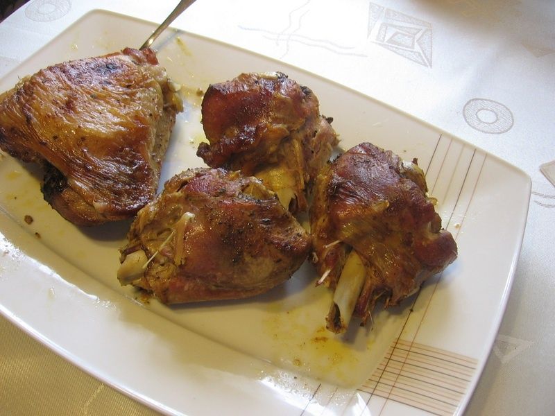 Pieczony udziec z indyka