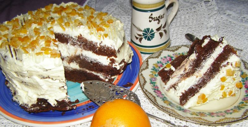 Piernik z pomarańczowym kremem mascarpone Piernik z pomarańczowym kremem mascarpone