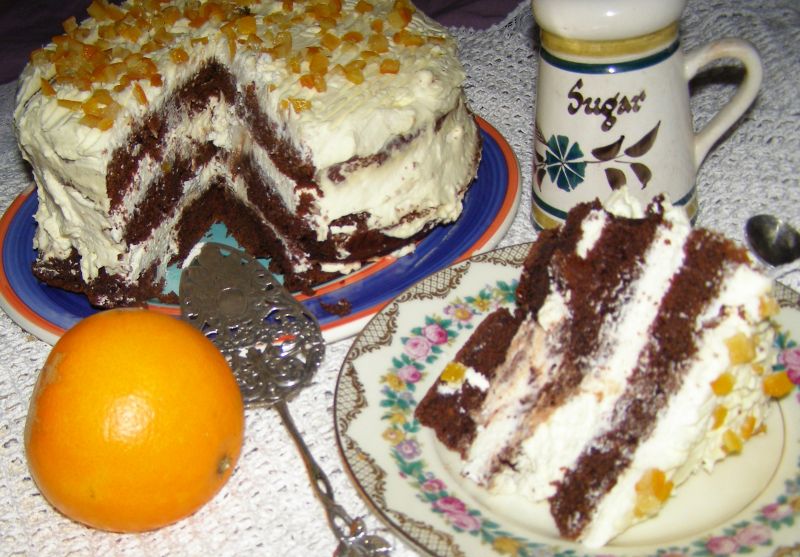 Piernik z pomarańczowym kremem mascarpone Piernik z pomarańczowym kremem mascarpone