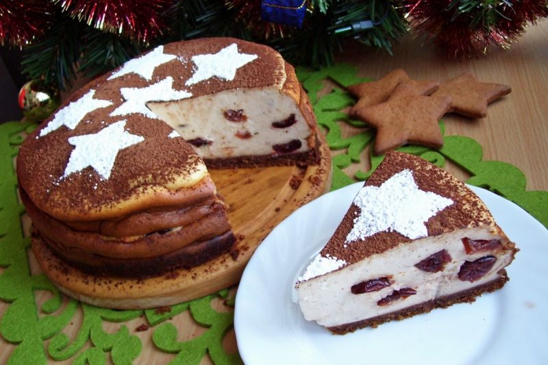 Piernikowy sernik z żurawiną Piernikowy sernik z żurawiną