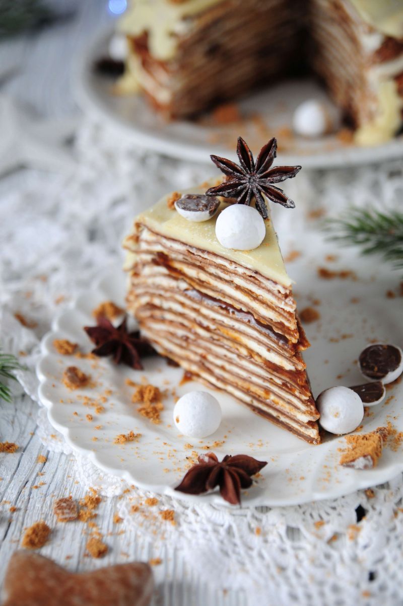 Piernikowy tort naleśnikowy Piernikowy tort naleśnikowy