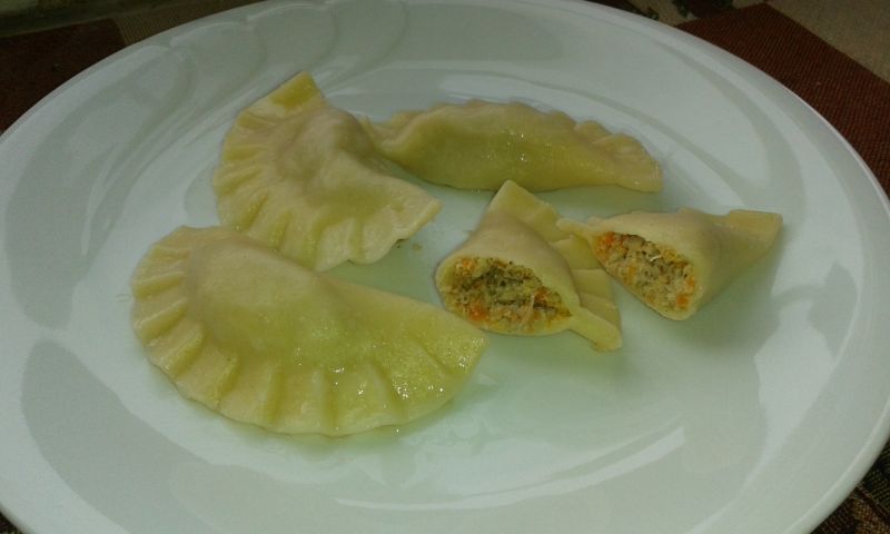 Pierogi marchwiowo-drobiowo Pierogi marchwiowo-drobiowo