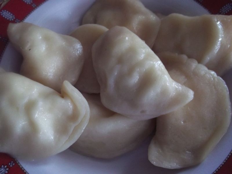 Pierogi z jabłkiem i bananem