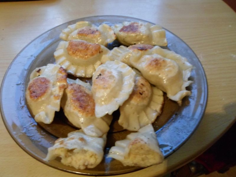 Pierogi z kaszą jaglaną i boczkiem Pierogi z kaszą jaglaną i boczkiem