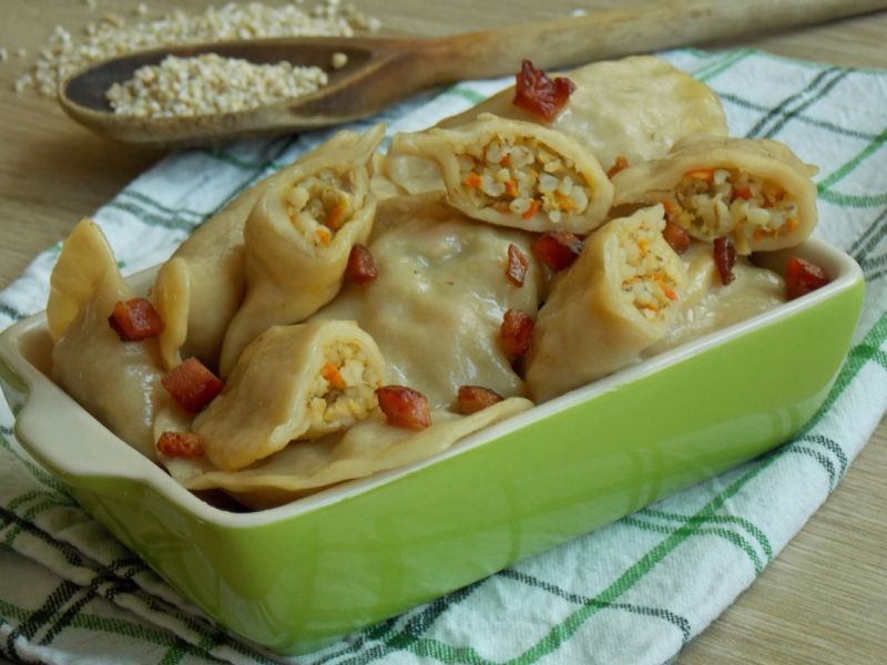Pierogi z kaszą jęczmienną Pierogi z kaszą jęczmienną