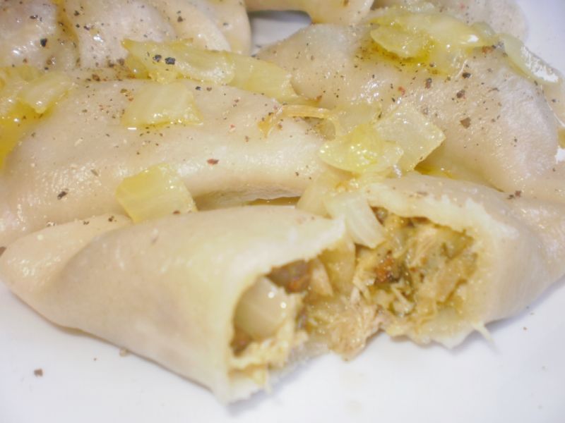 Pierogi z kurkami i mięsem