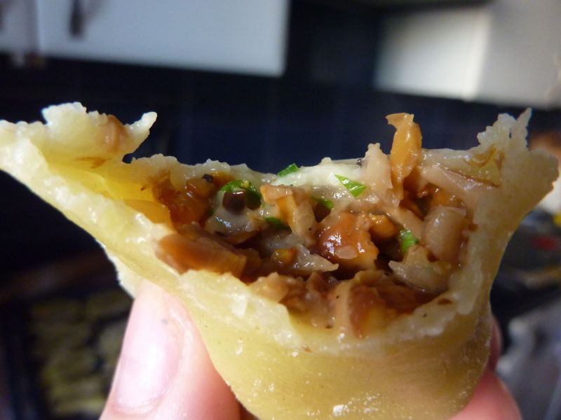 Pierogi z kurkami i mozzarellą 