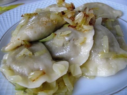 Pierogi z mięsem z rosołu