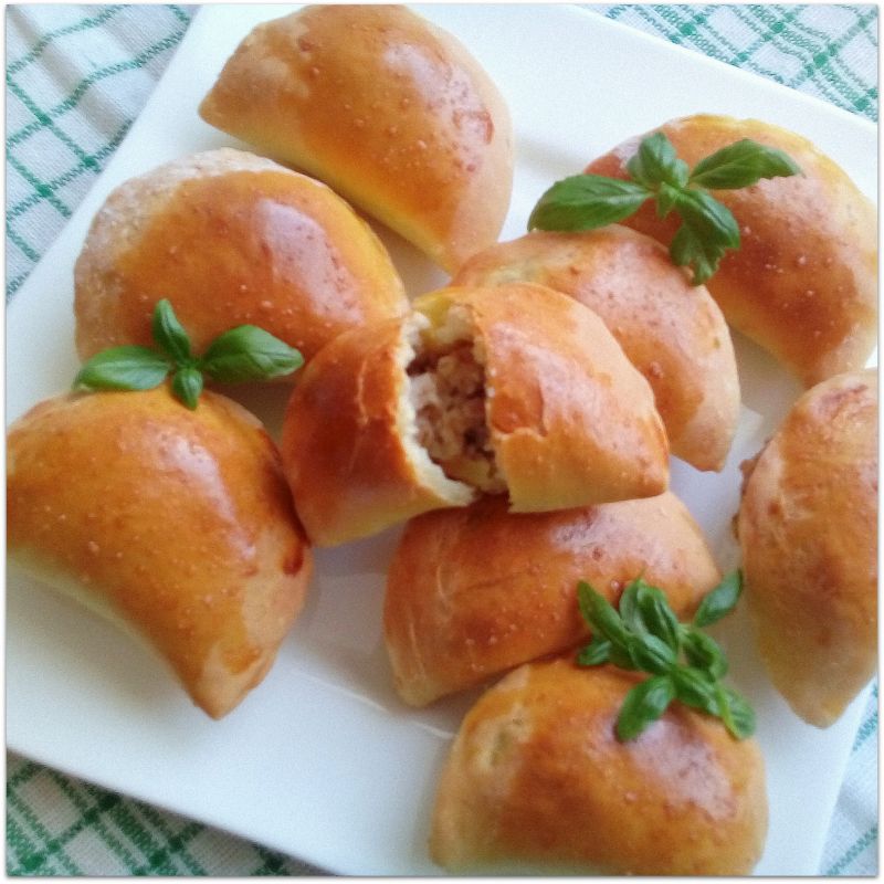 Pierogi z piekarnika z kaszą orkiszową Pierogi z piekarnika z kaszą orkiszową