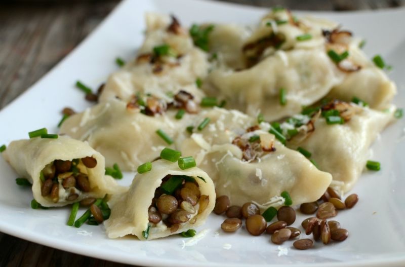 Pierogi z soczewicą i oscypkiem Pierogi z soczewicą i oscypkiem