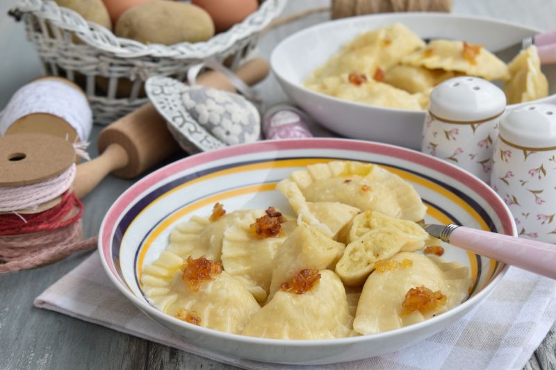 Pierogi z ziemniakami i kaszą bulgur