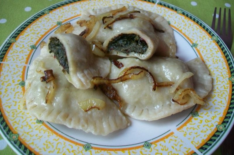 Pierogi ze szpinakiem i botwiną
