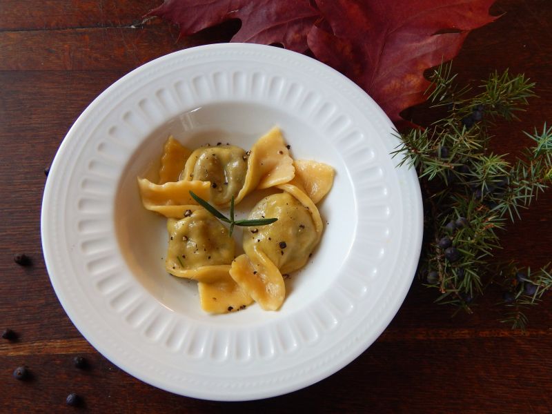 Pierożki caramello z kaczką Pierożki caramello z kaczką