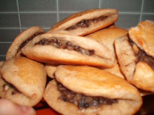 Pierożki pieczone z pieczarkami