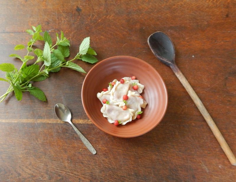 Pierożki z poziomkami