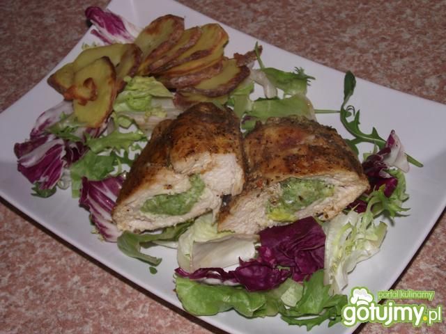 Pierś faszerowana brokułem i mozzarellą Pierś faszerowana brokułem i mozzarellą