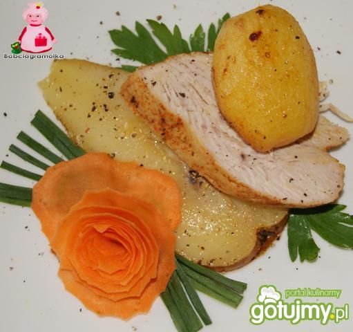 Pierś indycza z gruszką :