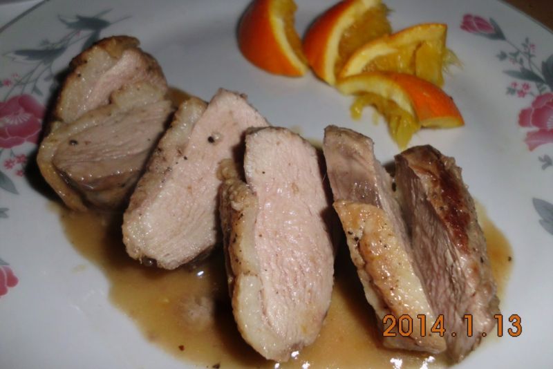 Pierś kaczki w pomarańczowej nucie 