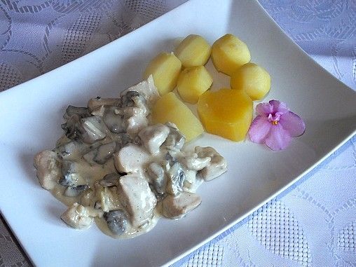Pierś kurczaka w sosie pieczarkowym
