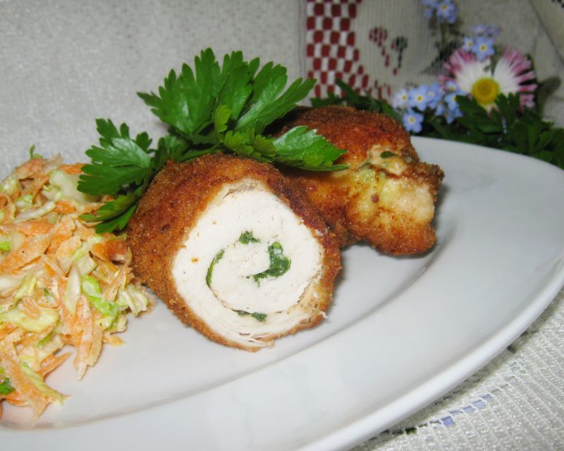 Pierś kurczaka z rukolą