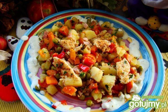 Pierś na ostro z warzywami z woka Pierś na ostro z warzywami z woka