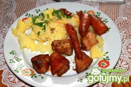 Pierś w kosteczkę  smażona  Pierś w kosteczkę  smażona