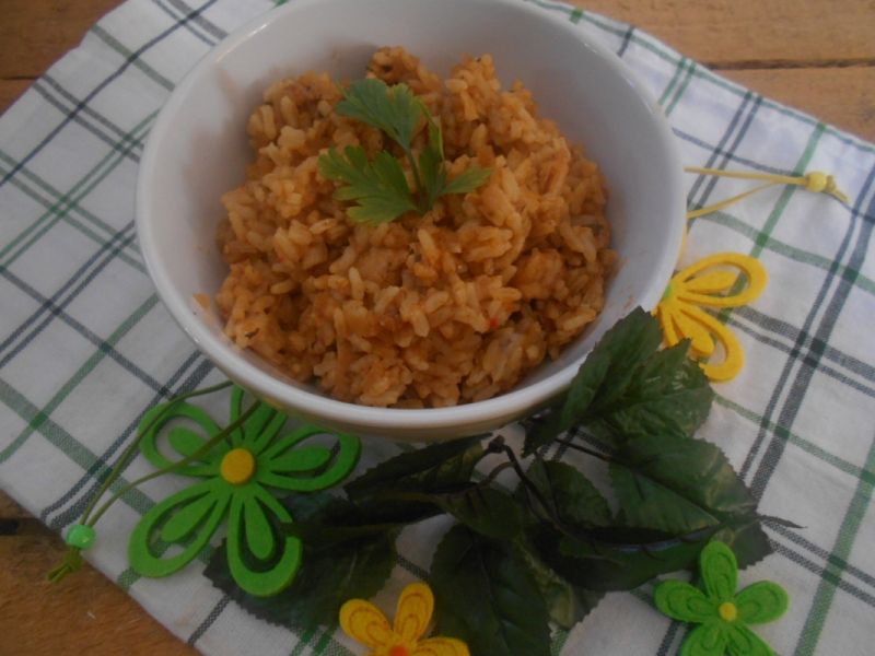 Pierś z indyka z kalarepką i ryżem