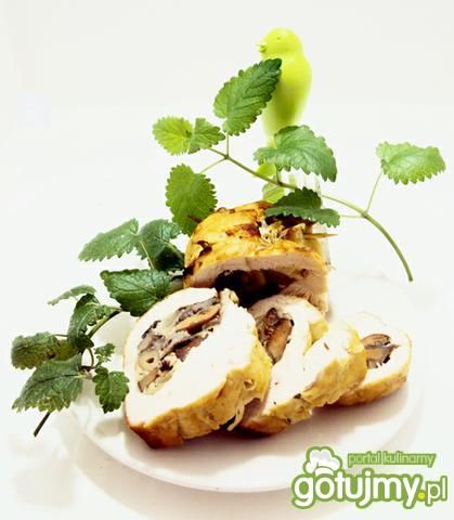 Pierś z kurczaka faszerowana rydzami Pierś z kurczaka faszerowana rydzami