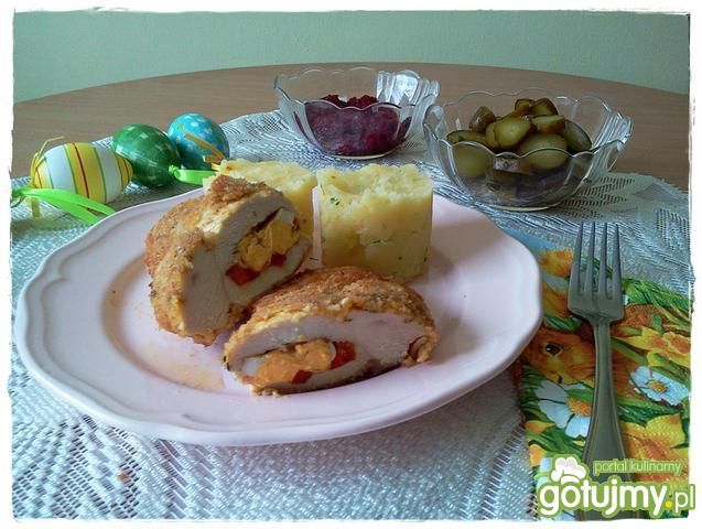 Pierś z niespodzianką (jajkiem)