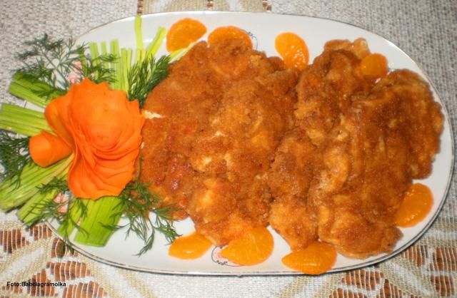 Piersi kurczaka w panierce serowej