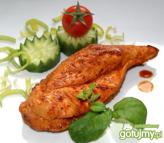 Piersi kurczaka  z patelni grillowej w %