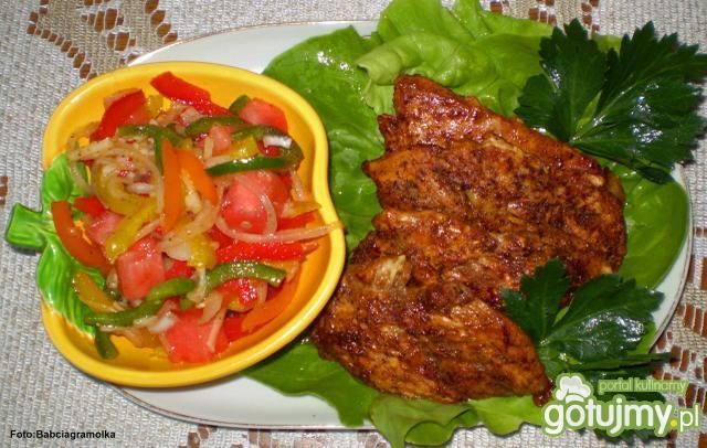 Piersi marynowane z patelni grillowej