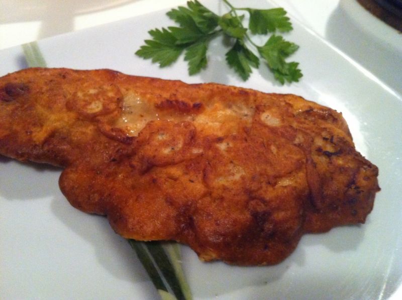 Piersi z kurczaka w cieście czosnkowym na ostro  Piersi z kurczaka w cieście czosnkowym na ostro