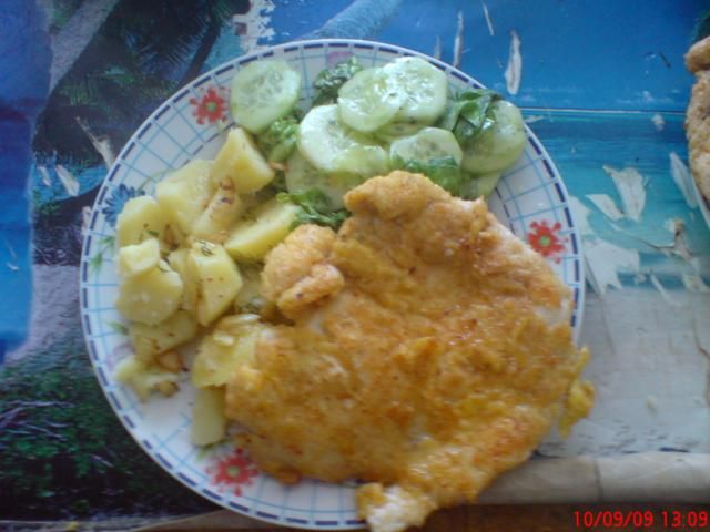 Pikantny kotlet z piersi z serem