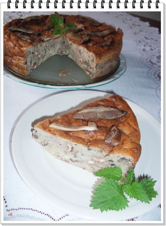 Pikantny sernik Eli z grzybami leśnymi Pikantny sernik Eli z grzybami leśnymi
