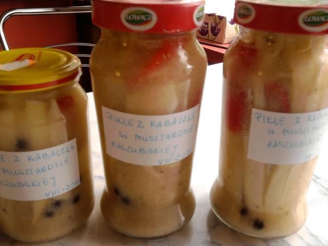 Pikle z kabaczka w musztardzie Pikle z kabaczka w musztardzie
