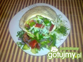 Pita z kurczakiem i musztardowym sosem  