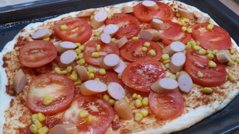 Pizza na cieście pszenno - krupczatkowym