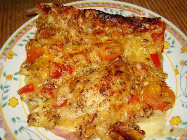 Pizza na francuskim cieście mojej córki Pizza na francuskim cieście mojej córki