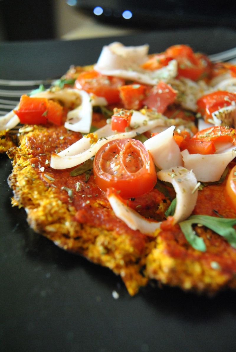 Pizza na marchewkowym spodzie Pizza na marchewkowym spodzie